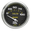 2-5/8" OIL PRESSURE, 0-100 PSI, CARBON FIBER